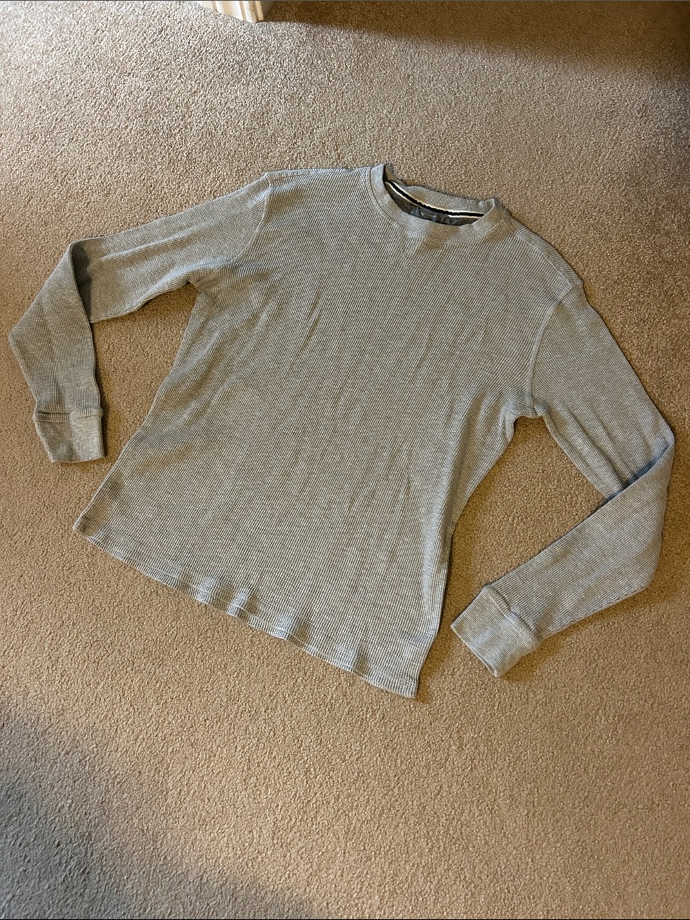 Grey thermal, long sleeve top